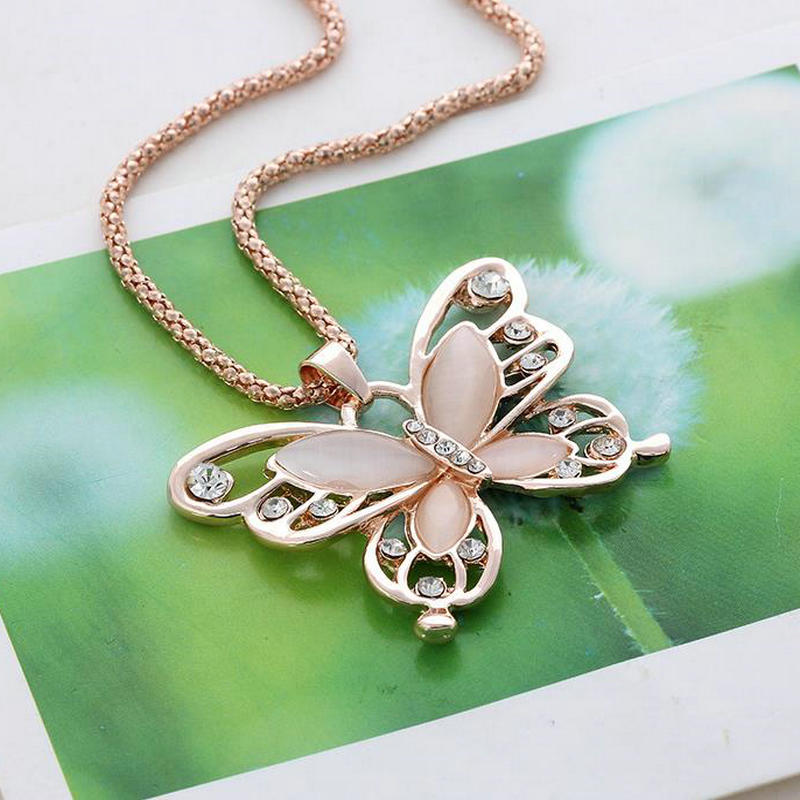 Rose Gold Butterfly Queen Necklace - whimsyandever