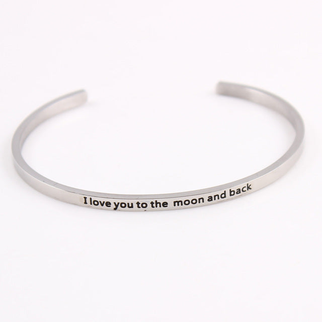 Engraved Positive Mantra Cuffs - whimsyandever