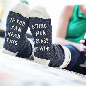 Bring Me a Glass of Wine Socks - whimsyandever