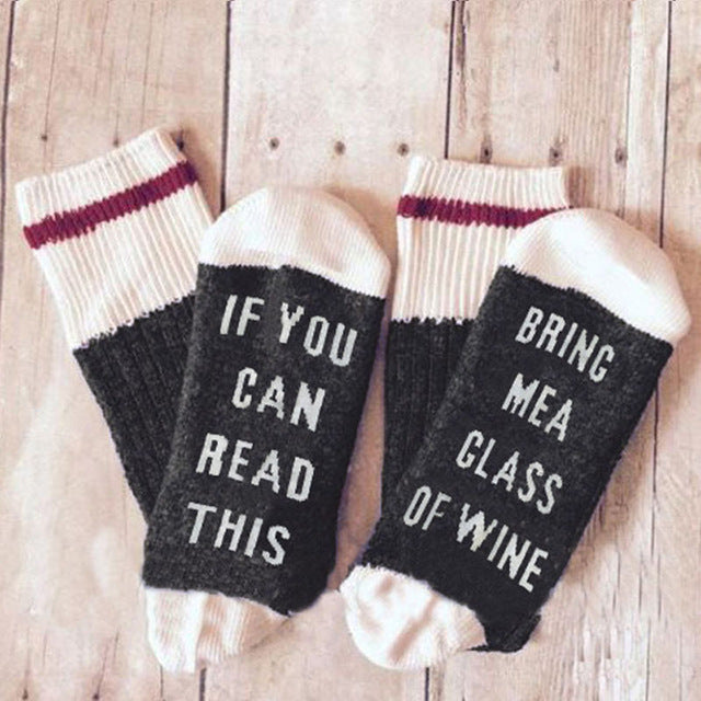 Bring Me a Glass of Wine Socks - whimsyandever