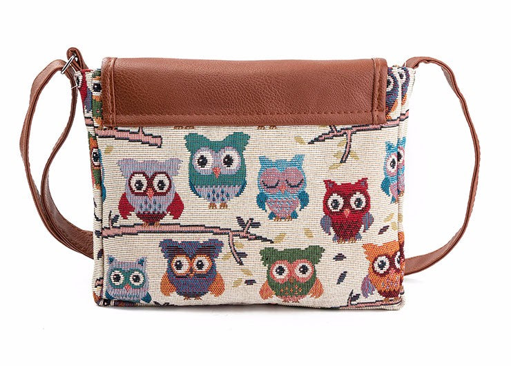 Watching Owl Messenger Bag - whimsyandever