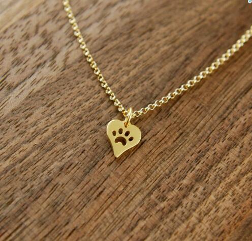 Paw Prints on My Heart Necklace - whimsyandever