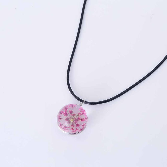 Wishing Glass Flowers Necklace - whimsyandever