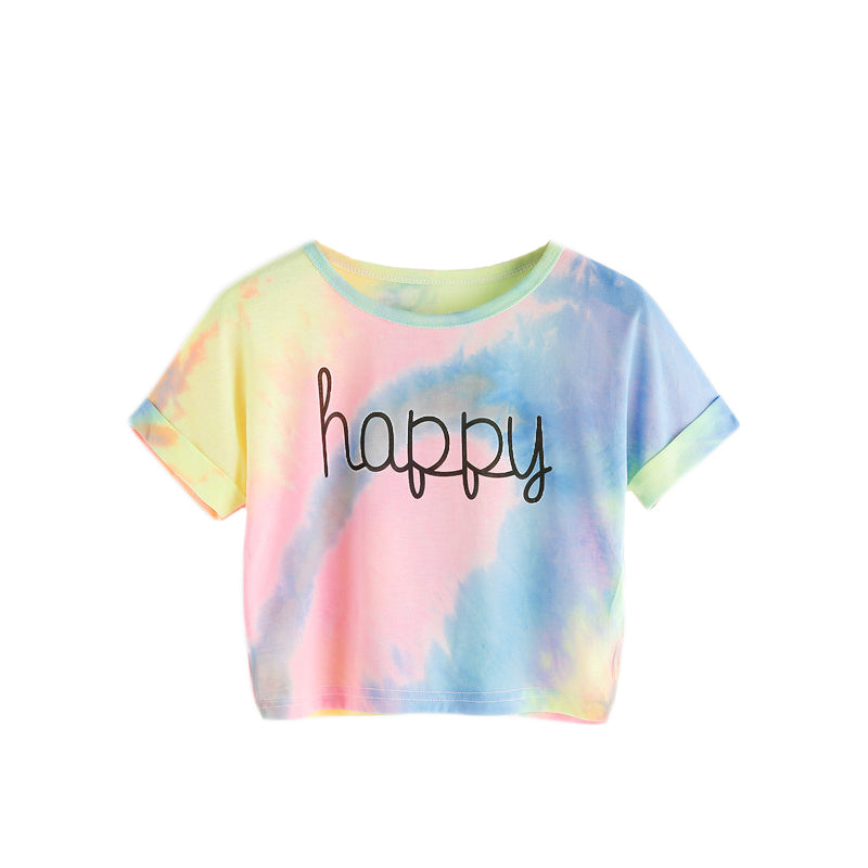 Happy Rainbow Tie Dye Tee - whimsyandever