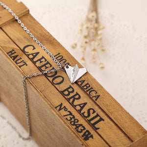 Harry and Taylor Paper Airplanes Necklace - whimsyandever