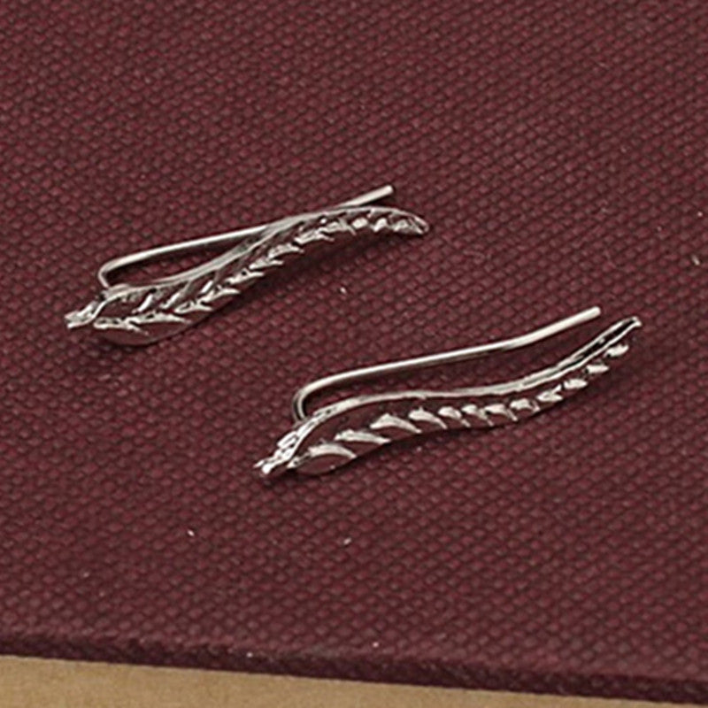 Enchanted Feather Leaf Studs - whimsyandever