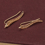 Enchanted Feather Leaf Studs - whimsyandever