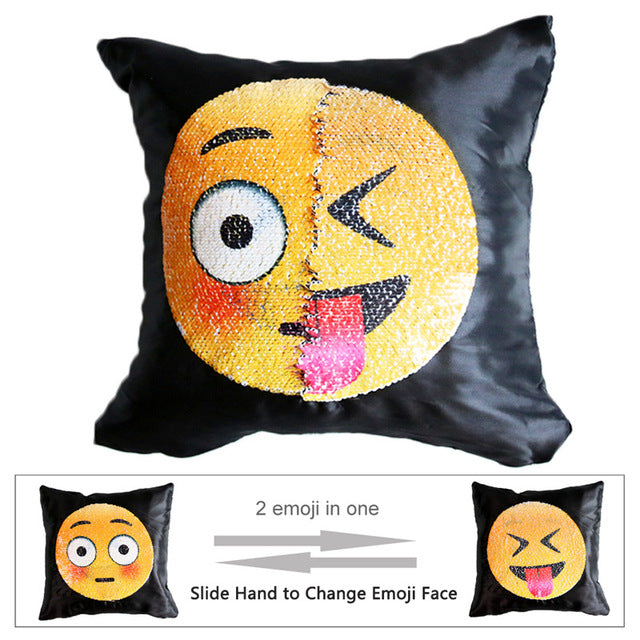 Reversible Emoji Cushion Cover - whimsyandever