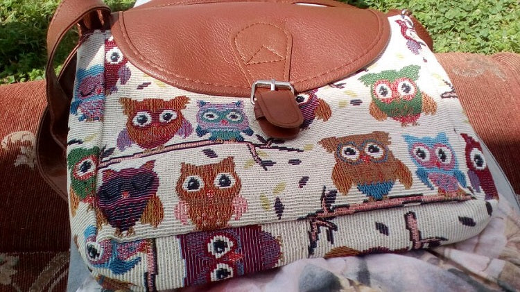 Watching Owl Messenger Bag - whimsyandever