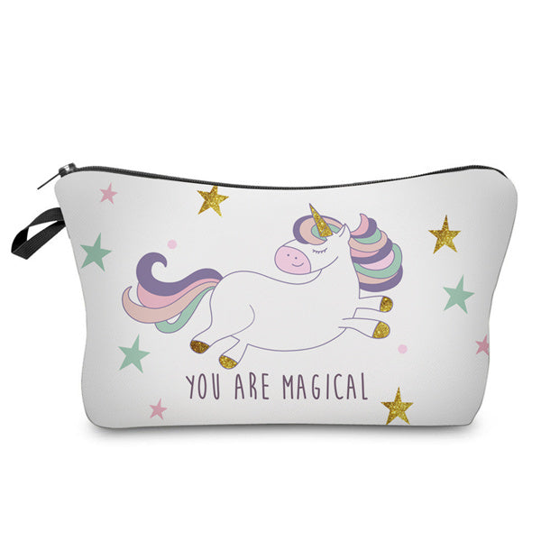 Unicorn and Friends Cosmetics Bag - whimsyandever