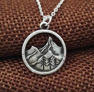 Find Your Road Mountain Necklace - whimsyandever