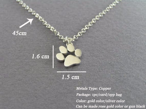 Paw Print Necklace - whimsyandever