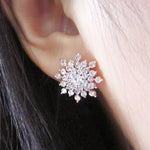 Snow Crystal Stud Earrings - whimsyandever