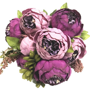 Silk European Peony Flowers - whimsyandever